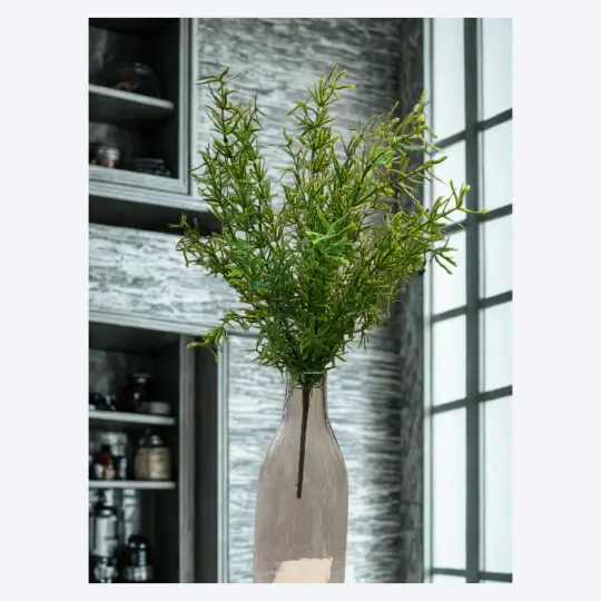 Real Touch Rosemary Bush 18" - Green