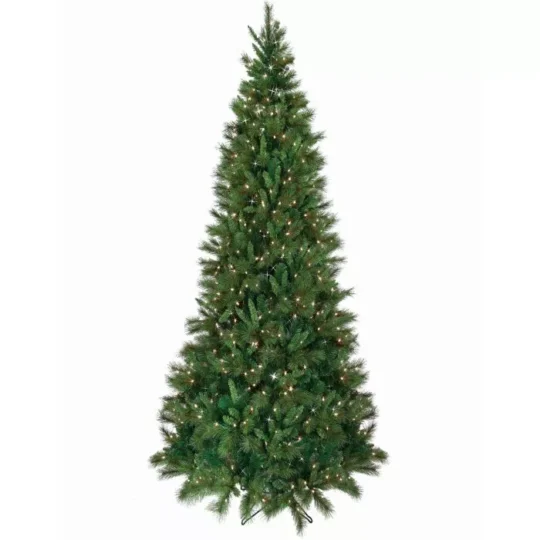 7.5' LED Slim Belgium Mix Tree - Green / 450 lights 41"D