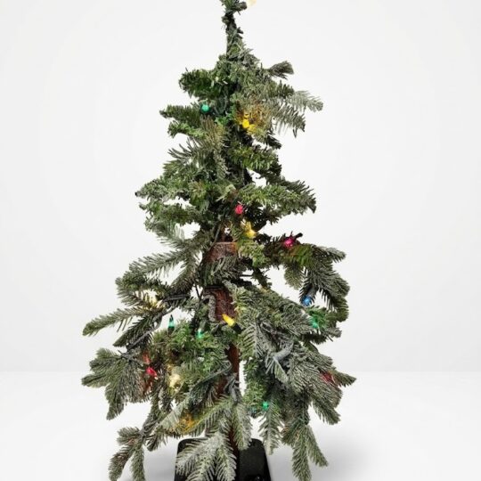 2' LED Winter Frost Alpine Tree -Green/White/Multi / 35 lights 13"D