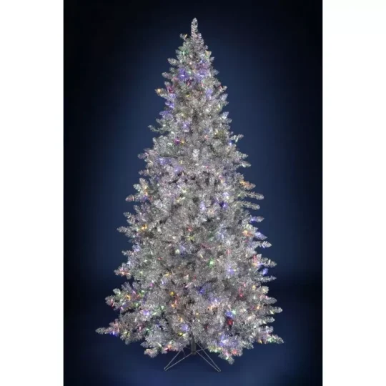 7.5' Dual LED Silverado Tree - Silver / 750 lights 54"D