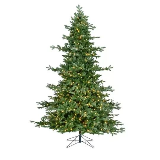 12' LED Snowkiss Spruce Tree - Green/White / 2250 lights   94"D