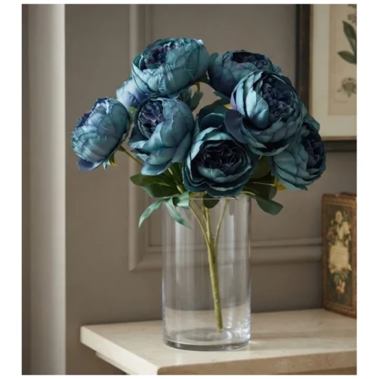 Peony Bush x7 17" - Blue