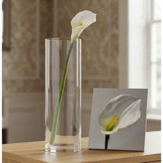 Eva Calla Lily Stem 25" - White