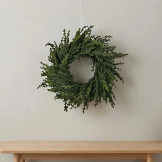 Real Touch Sitka Spruce 32" Wreath - Green