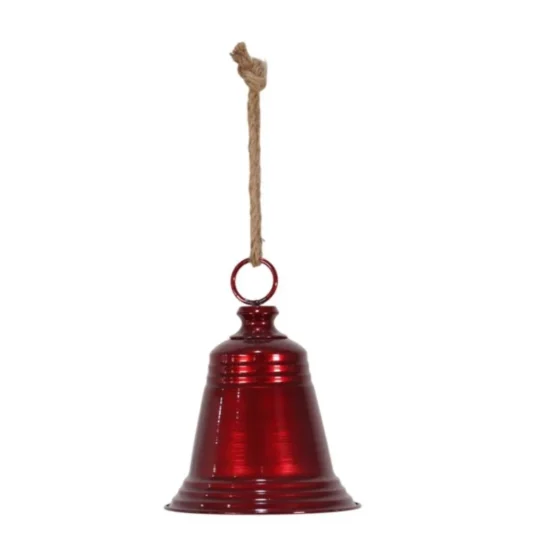 Metal Bell 10"H 7"W - Red