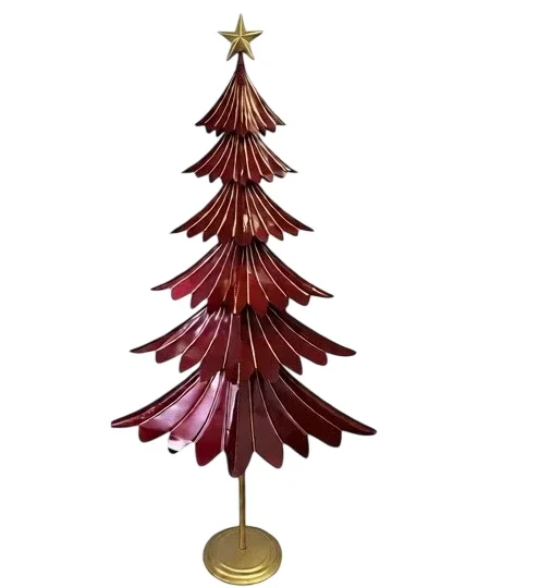 Metal Tree 6' - Burgundy/Gold