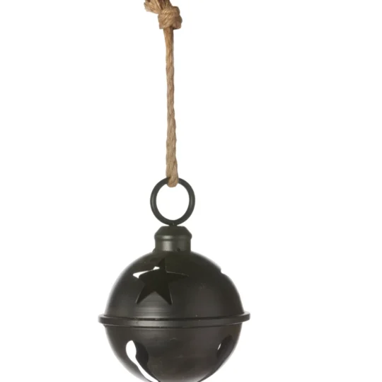 Metal Hanging Bell 7" - Black
