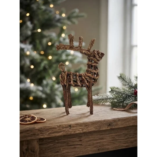 Grapevine Standing Deer 18"H 10"L - Brown