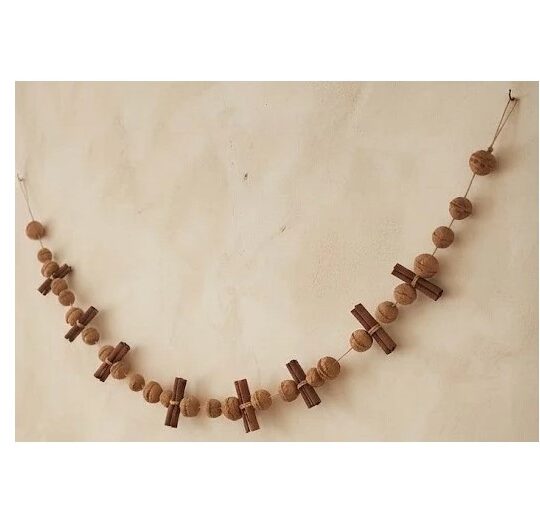 Cinnamon Stick /Walnut 6' Garland - Brown
