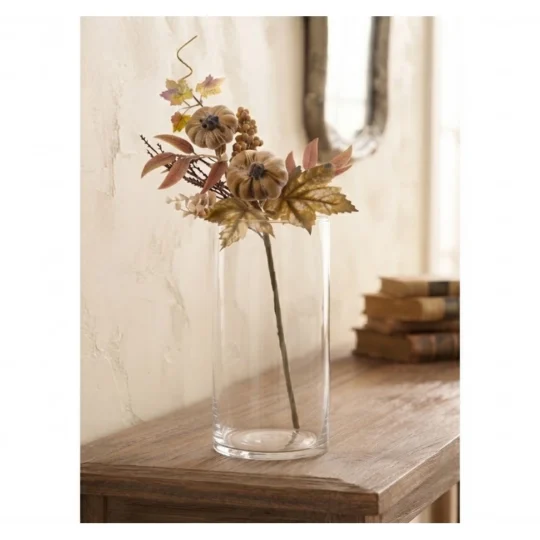 Velvet Pumpkin/Berry 16" Spray - Taupe