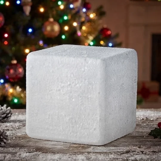 Styro Ice Cube 8" x 8" - White