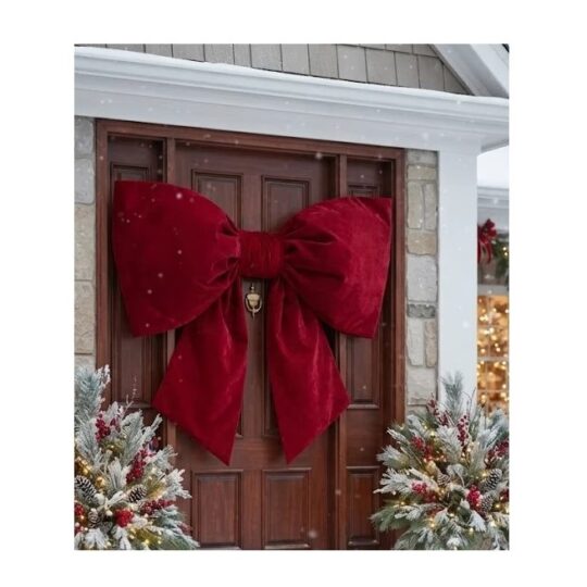 UV Outdoor Velvet Bow 48" - Red